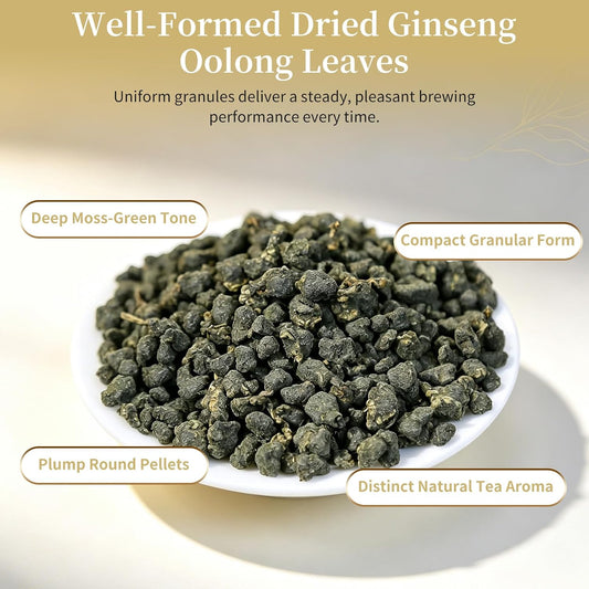 Yuexi Ginseng Oolong Tea Loose Leaf Premium Ginseng Tea Ren Shen Oolong Tea Taiwan Tea High Mountain Oolong Tea Taiwan Natural Sweet Aftertaste 乌龙茶 台湾茶 人参乌龙茶 蘭貴人 150g/5.29oz