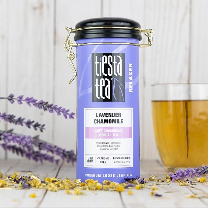 Tiesta Tea - Loose Leaf Tea Tin Gift Box, High to Non-Caffeinated Assorted Blends, 3 Tins for Hot & Iced Brews Variety Pack, Passion Berry Jolt, Fruity Paradise, & Lavender Chamomile