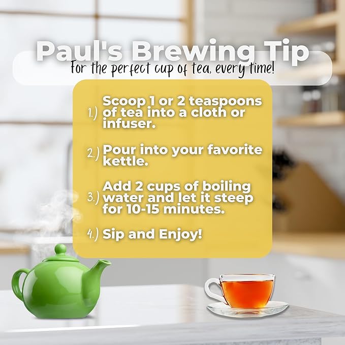 Relax and Calm Down Loose Leaf Tea w/ Ashwagandha, Chamomile, Lemon Balm, Organic Herbal Tea, 2 oz (57 gram), Decaf, Vegan, Healthy, Zero Caffeine