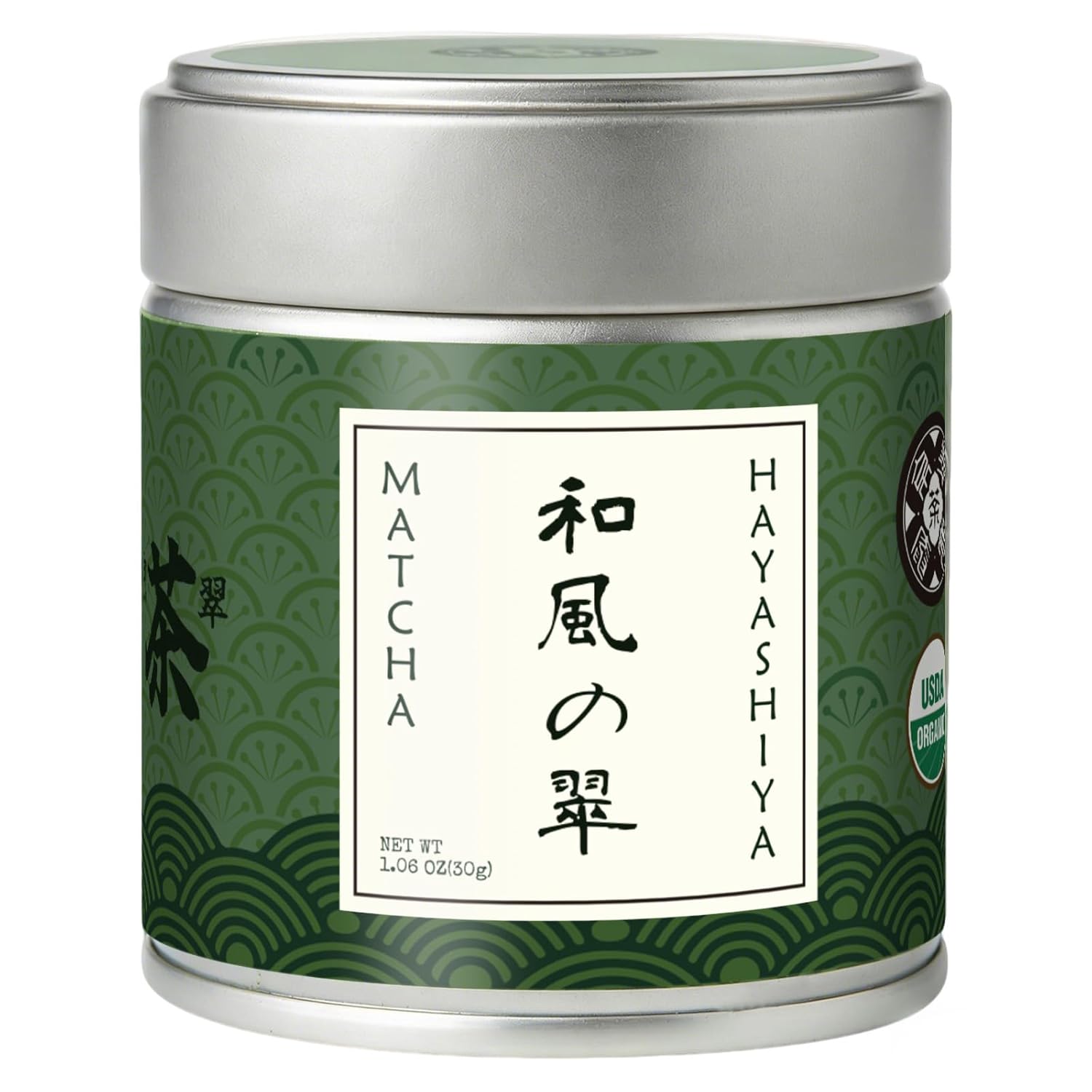 HAYASHIYA Matcha Powder Ceremonial Grade in Tin - Organic Japanese Green Tea from Kyoto 30g - First Harvest Stone-Ground for Lattes, Smoothies, Baking - Superfood Antioxidant Clean Energy Boost