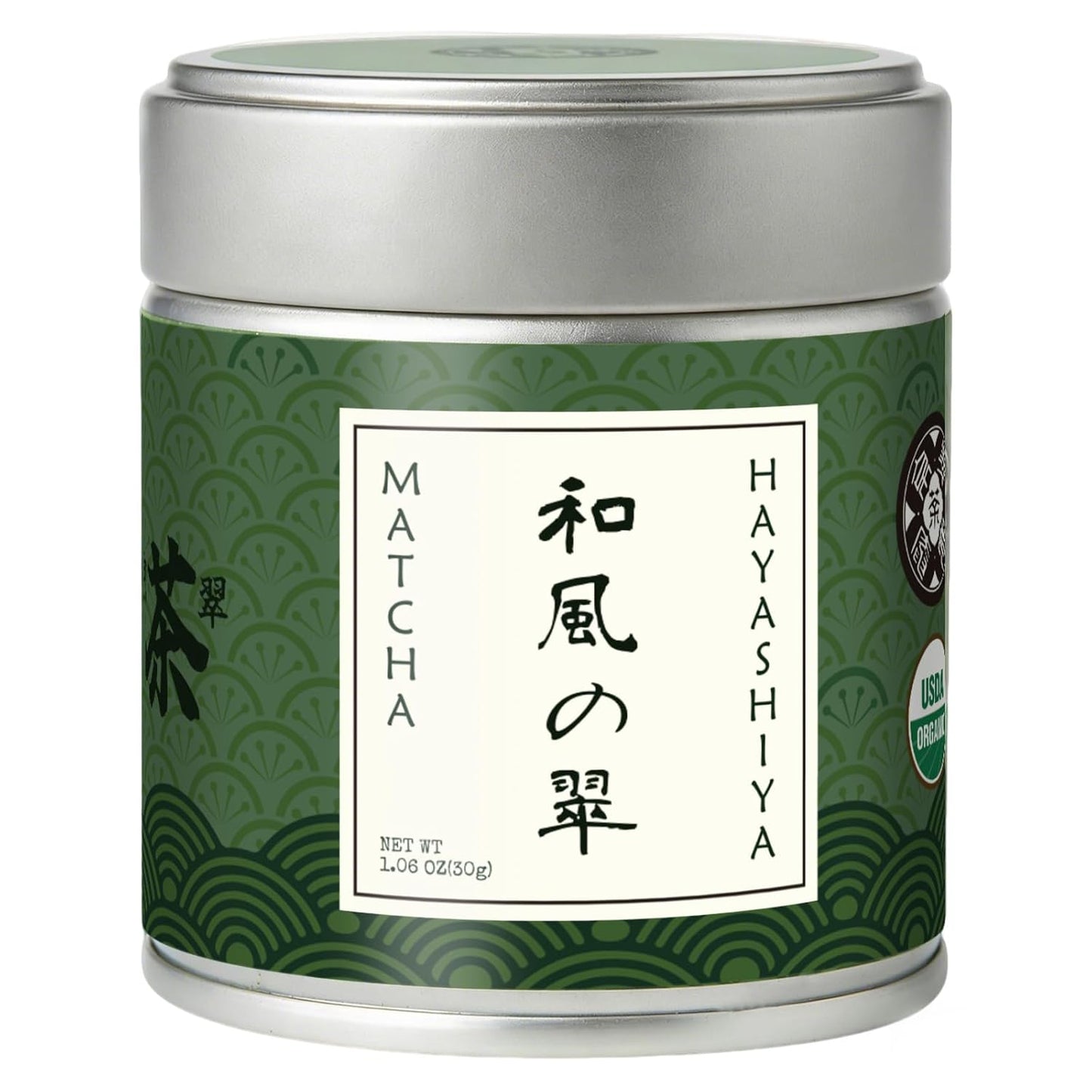 HAYASHIYA Ceremonial Grade Uji Matcha Green Tea Powder, 30g / 1.06oz Tin | First-harvest Uji matcha from Kyoto, Japan, stone-ground for a smooth texture; ideal for tea, lattes and daily use