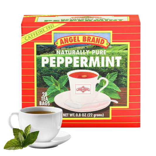 Peppermint Tea Bags | 20 Count | Box | Caffeine-Free for Relaxation | Cool, refreshing minty flavor