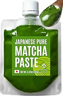 YAMASAN KYOTO UJI Japanese Pure Matcha Paste, Handy for Baking and Cooking, Easy to Add Matcha Color and Flavor, No Additives, Gluten-Free, Vegan, Made in Japan 100g(3.52oz)