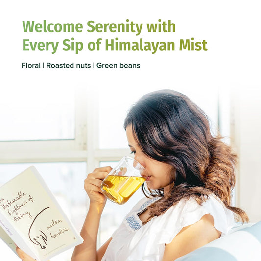 NEPAL TEA Smooth, Mild Organic Green Tea Loose Leaf | Low Astringency, Great for New Green Tea Drinkers | Single Origin Himalayan Family Farm | 3.5Oz / 100g (Himalayan Mist)