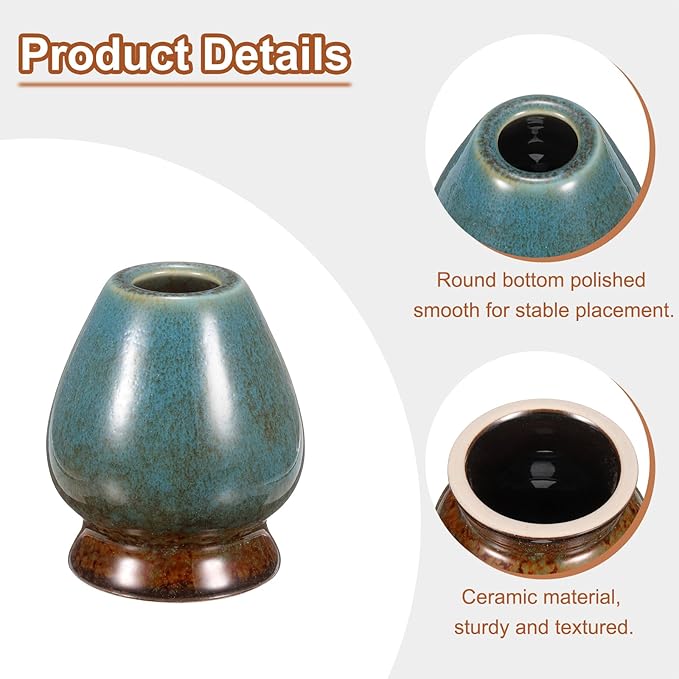 Harfington Ceramic Chasen Stand 70mm Matcha Whisk Holder Teas Set Whisks Stand Traditional Matcha Tea Chasen Holder Tea Set Accessories for Tea