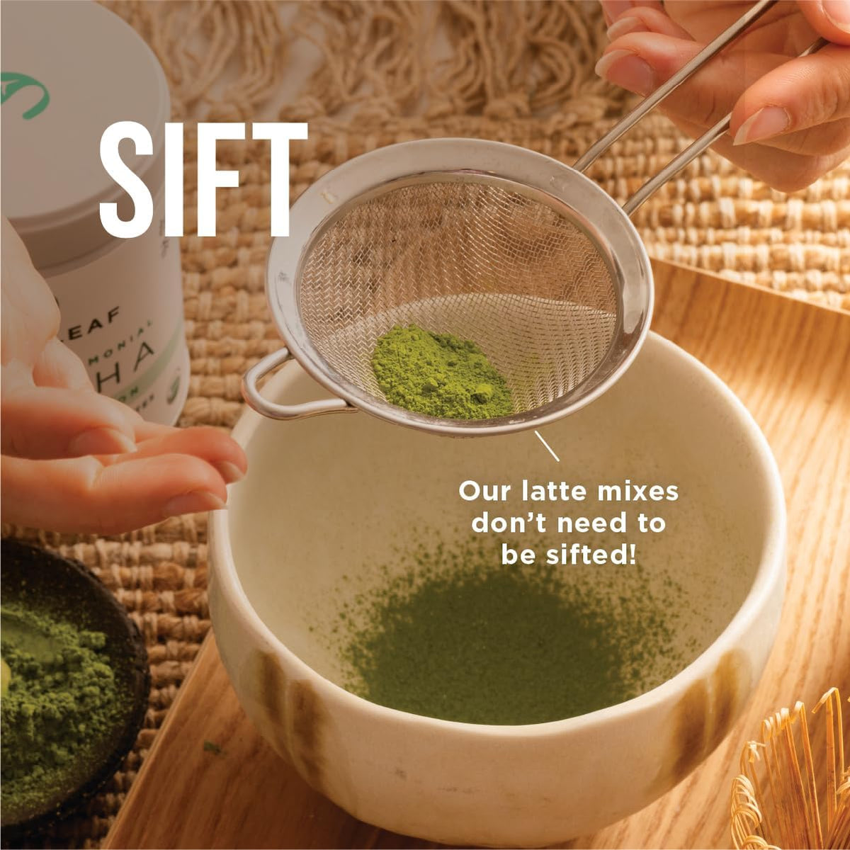 Jade Leaf Matcha Whisk Holder, White Porcelain