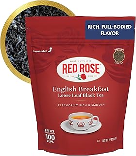 Red Rose English Breakfast, Loose Leaf Black Tea, 12 oz