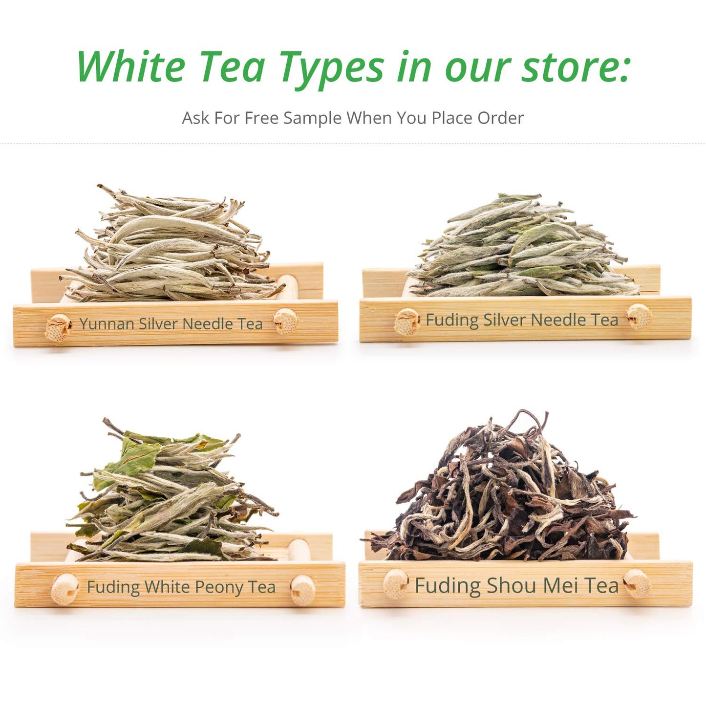 Oriarm Fuding Silver Needle White Tea Loose Leaf 500g (Pack of 2) - Bai Hao Yinzhen Chinese Silver Tips Tea 2nd Grade