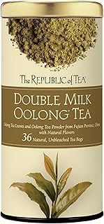 The Republic of Tea — Double Milk Oolong Tea Tin, 36 Tea Bags, Naturally Caffeinated