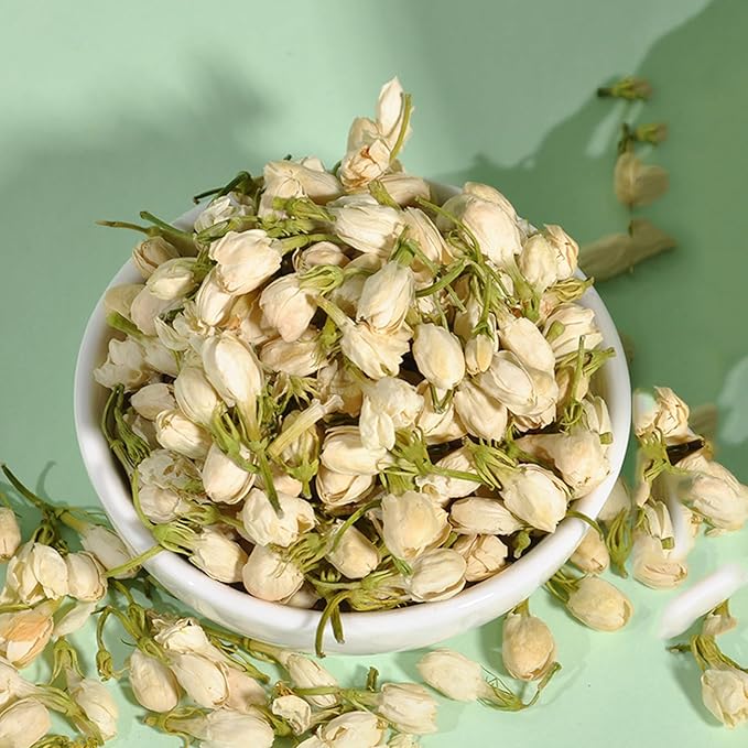 Dried Jasmine Flowers, Jasmine Tea Bags, 3.5g×15 Tea Bags, Edible Flowers, Caffeine-Free & Sugar-Free, Natural Whole Buds, Fragrant, Clean & Plump