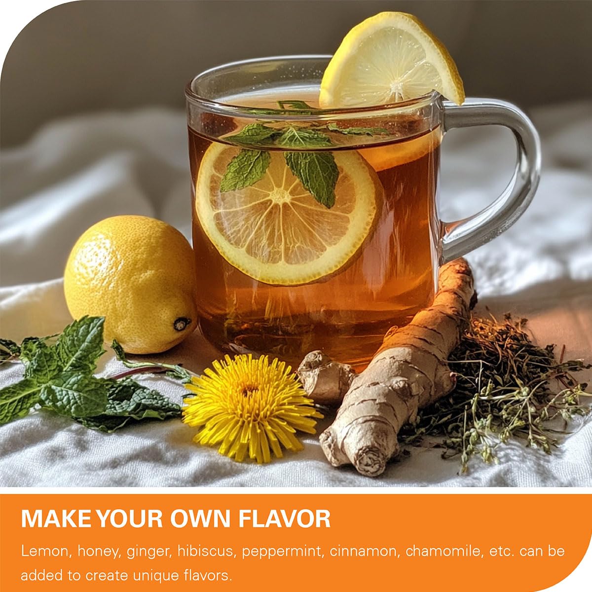 WT WEETEE Dandelion Leaf &amp; Root Tea Bags 100ct, Caffeine-free Roasted Aroma