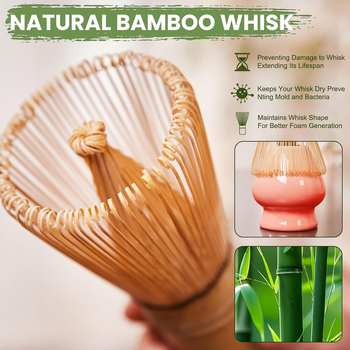 Matcha Whisk Set, Lotus Gradient Red Ceramic Matcha Set Includes Matcha Bowl, Matcha Whisk (Chasen) and Holder, Sifter, Bamboo Scoop &amp; Spoon - 6 Pcs Matcha Kit for Matcha Lovers