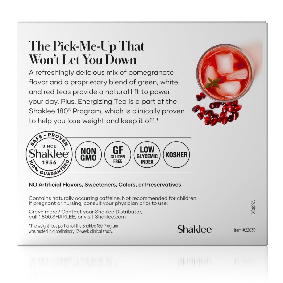 Shaklee - Energizing Tea - Pomegranate Flavor - 28 Flavors