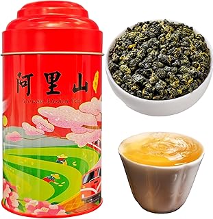 Yuexi Alishan Oolong Tea, Taiwan High Mountain Grown, Premium Loose Leaf Tea, Natural Light Floral & Creamy Taste, 150g (5.3oz) Makes 120 Cups 阿里山 高山乌龙茶 正宗台湾茶