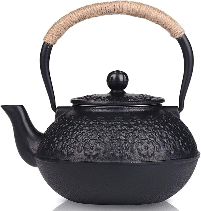 Sotya Cast Iron Teapot, 40oz/1200ml Japanese Tetsubin Tea Pot with Infuser for Loose Leaf and Tea Ba