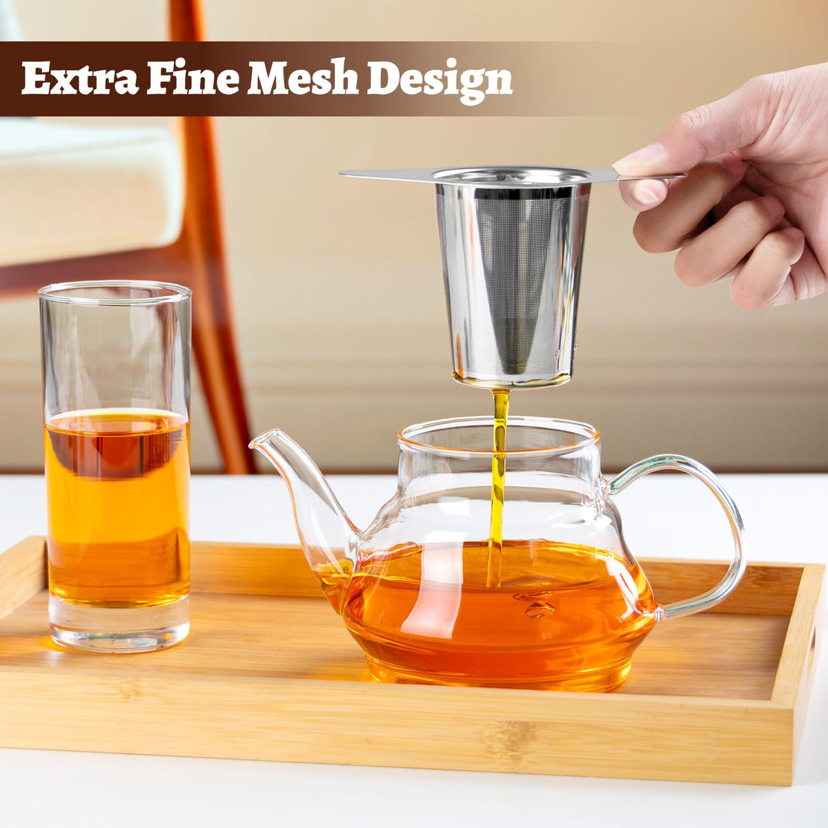 FrutPunch 2 Pack Loose Leaf Tea Infuser with Lid, Ultra-Fine Mesh
