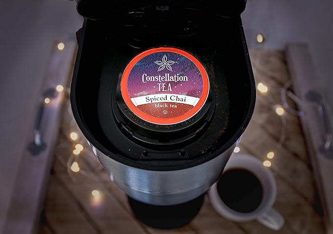 Constellation Tea Spiced Chai Black Tea Pods Compatible with K Cup Brewers Including 2.0, 40 Count