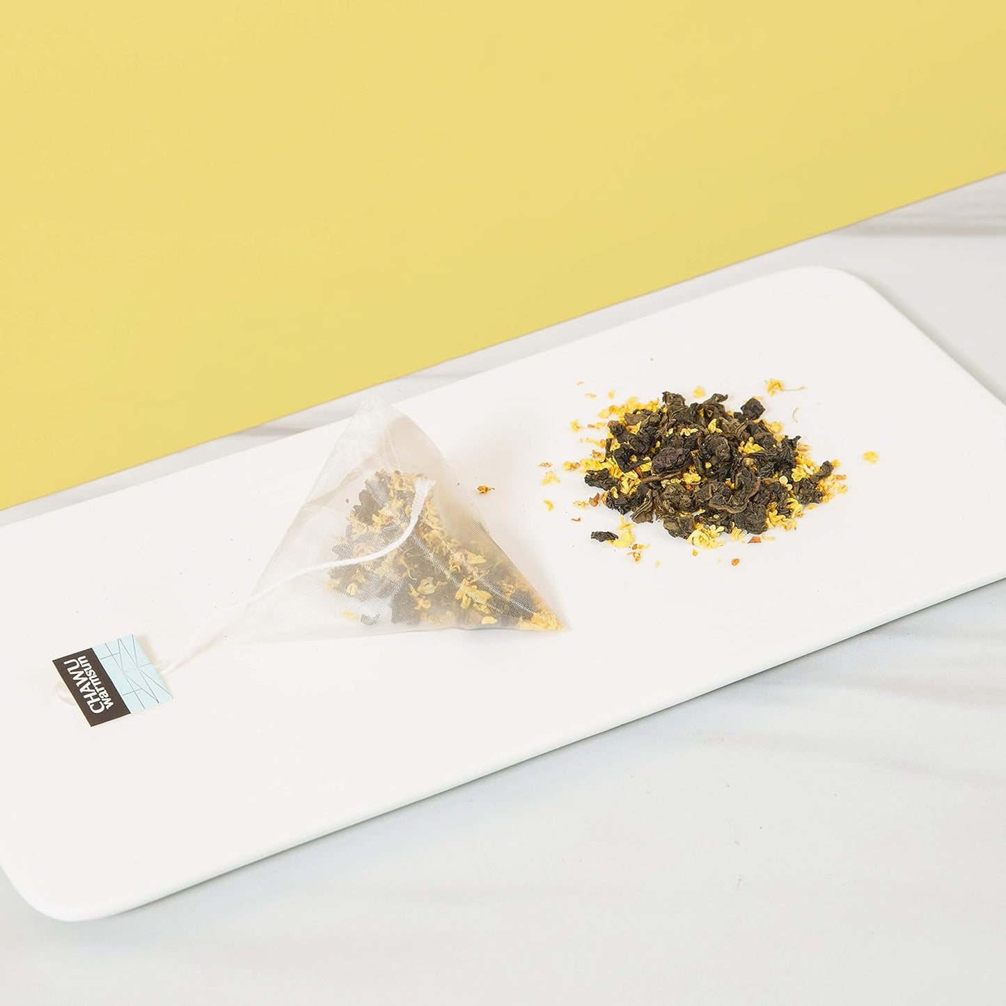 ChaWuWarmSun Osmanthus Oolong Tea Bags, 16 Count, 8 Bags/Box Pack of 2 | Light Roasting TieGuanYin With Natural Osmanthus. Mellow Smooth Taste Without Bitterness. Chinese Oolong Infusion.
