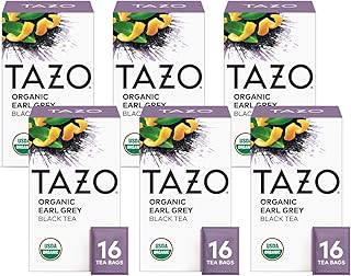 TAZO Tea Bags, Earl Grey, High Caffeine and Bold Flavor, 20 Tea Bags (Pack of 6)