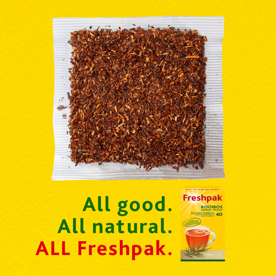 PakFresh Freshpak Pure Rooibos Tea 80 Tagless Bags 80 Count (Pack of 4)