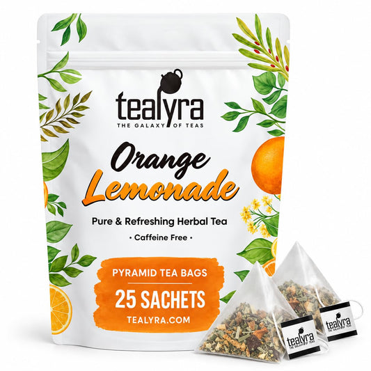 Tealyra | Orange Lemonade Herbal Fruit Tea, 25 Pyramid Tea Bags
