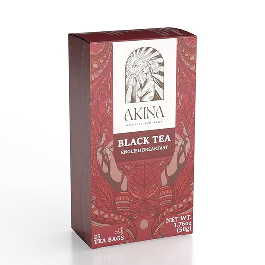 Akina Magic Fruity Range Classics String and Tag English Breakfast, Black Tea, English Tea 25 Tea Bags 50g