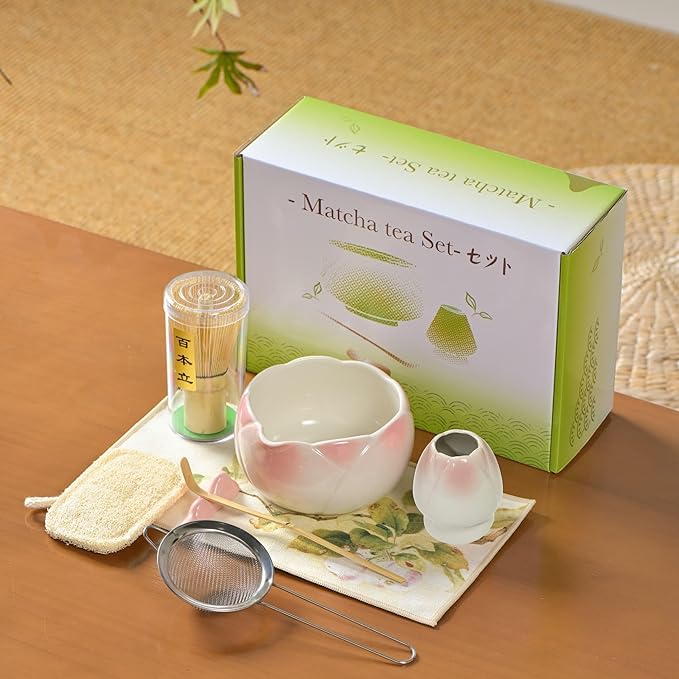 8 traditional matcha bowls with spouts, ceramic matcha bowls (Chawan), matcha mixing bowls for stirr