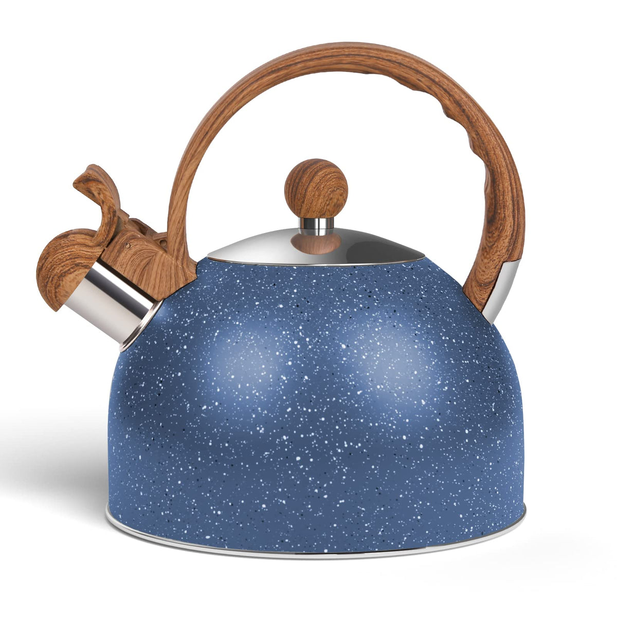 Awvlvwa Whistling Tea Kettle for Stovetop, 2.6 Quart Stainless Steel Water Teapot Boilers for Stovetops, Induction Stone