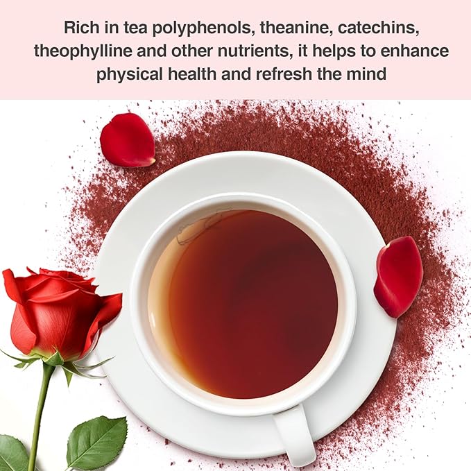 Taiping HK Rose Instant Black Tea Classic-100% Tea Leaves 30 Single Serve Stick Packs Unsweetened No Additives On-the-Go for Travel, Work, Outdoors , Helps Support Digestive Health Hot or Iced Teas (30Count)