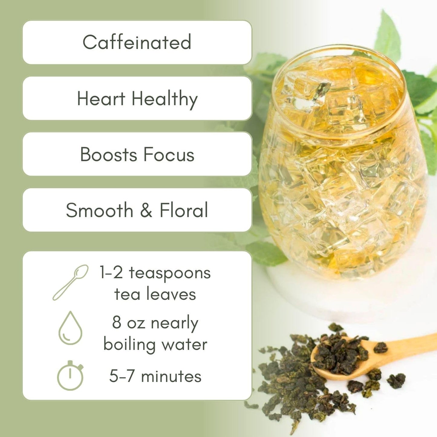 Organic Green Oolong - 2oz Bag (Approx. 30 Servings) | Full Leaf Tea Co.