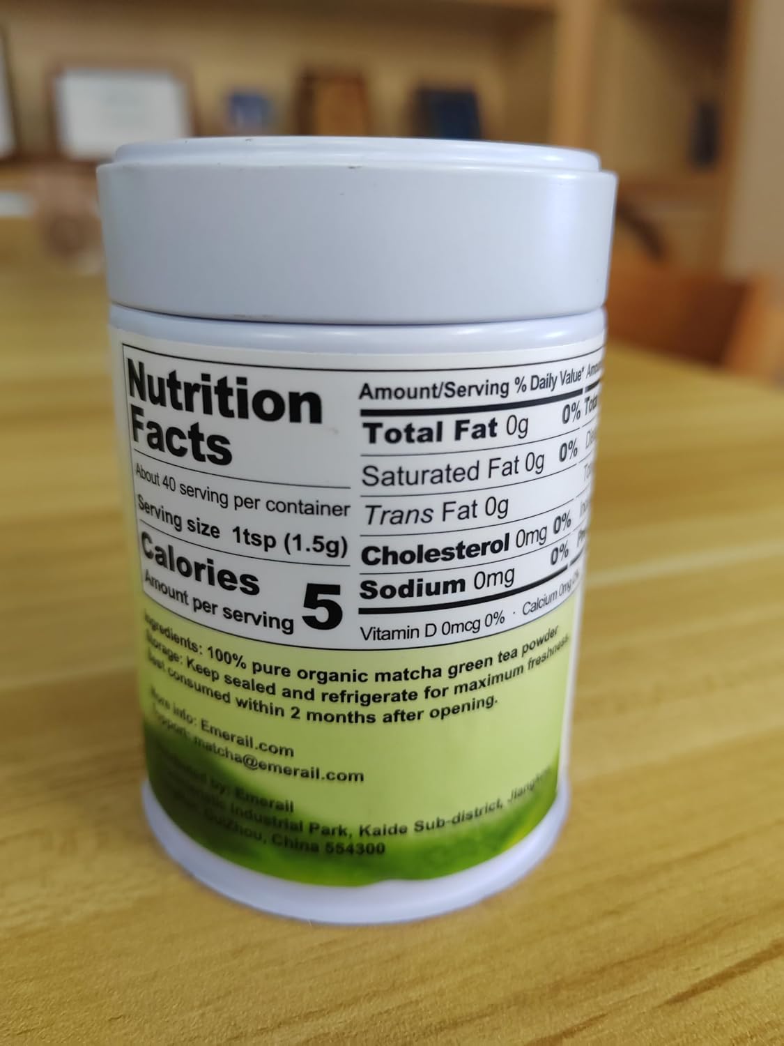 Emerail Organic Ceremonial Matcha Powder | Pure Sugar Gluten-Free 60g