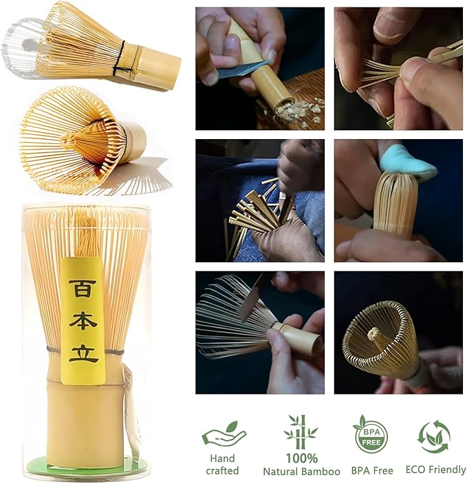 Matcha Whisk Set With Cherry Blossom Design Bowl And Whisk, Japanese Traditional Matcha Starter Kit Gifts For Women Men Girl Friend