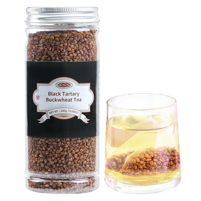 ANTAKUBU Tartary Buckwheat Tea, 280g (9.88oz), Roasted Black Buckwheat, 100% Natural, Gluten-Free