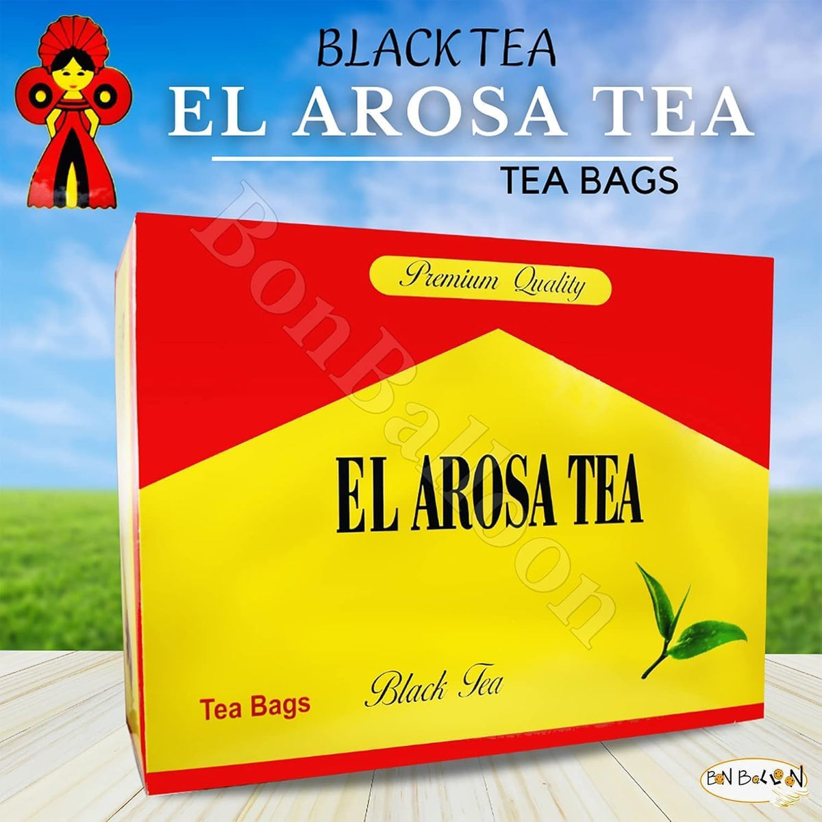 Egypt El Arosa Kenyan Black Dust Tea Bags Envelope Natural Daily Healthy Tea Cup (100 Tea Bags)