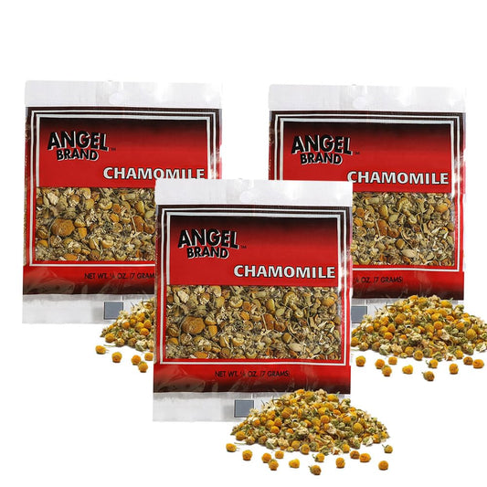 Dried Chamomile Flowers | 0.25 oz | 3 Pack | For Tea and Infusions | Gentle floral flavor