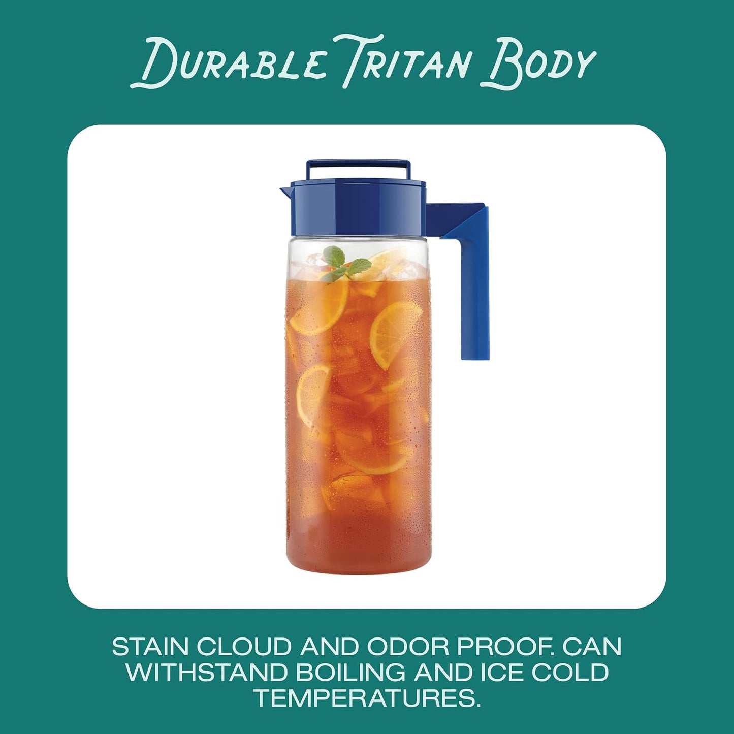 Takeya Flash Chill Iced Tea Maker - Versatile Tea Brewer for Loose/Bagged Tea - Patented Flash Chill Tech Hot/Cold Use BPA-Free Tritan Dishwasher Safe - Airtight Lid Made in USA - 1 Quart/Black