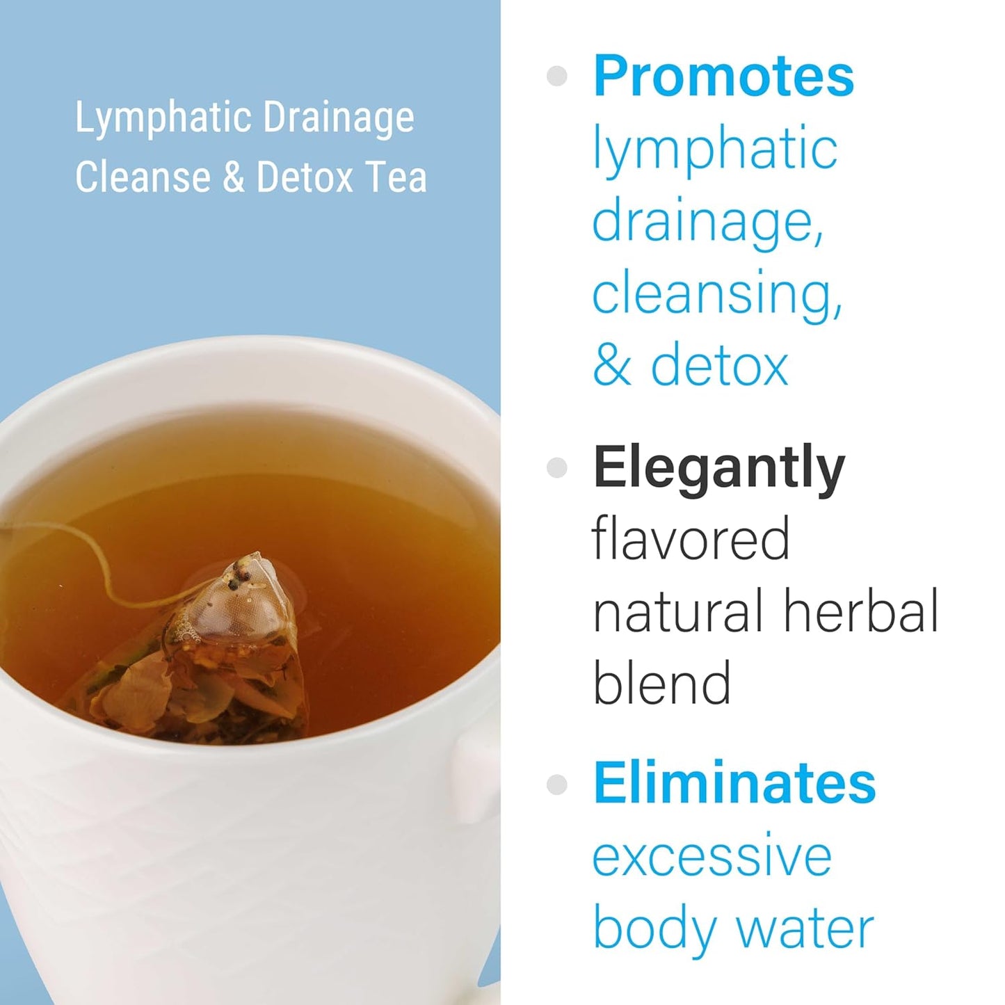 Bruizex Lymphatic Natural Herbal Tea, Lymphatic Drainage, Ginger Blend for Lymphatic System Health, Post Surgery Recovery Liposuction, BBL, Tummy Tuck, Lipedema & Lymphedema, 30-Pack