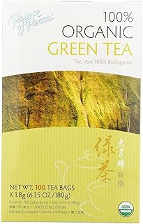 Prince of Peace 100% Organic Green Tea 100 Tea Bags Net Wt. 6.35 oz (180 g)