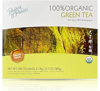 Prince of Peace 100% Organic Tea, BEST VALUE Family Size, 200 Tea Bags (Organic Green Tea)