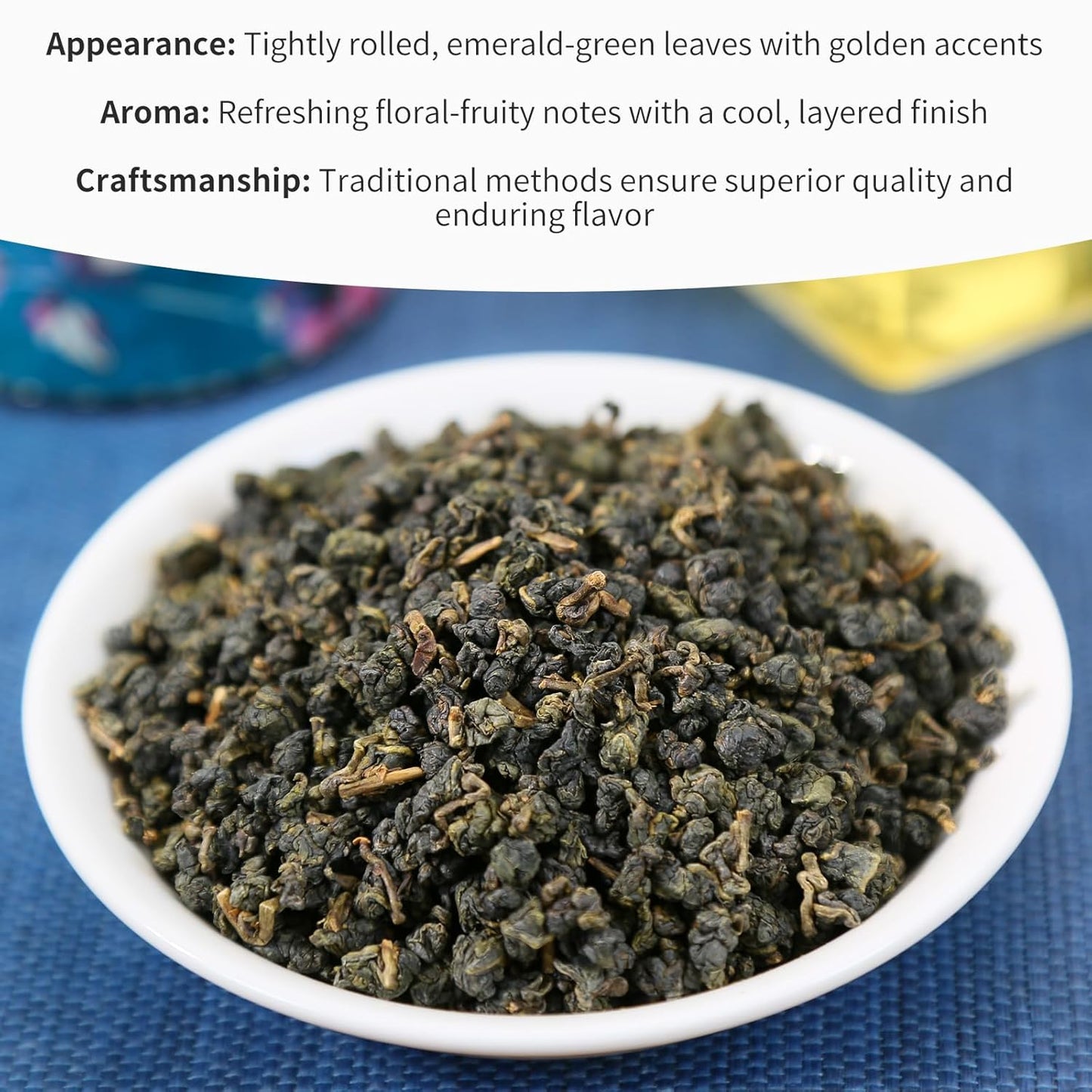 Yuexi Dayuling Oolong Tea Loose Leaf Dayuling Tea Taiwan Tea High Mountain Oolong Tea Da Yu Ling Taiwan Gaoshan Ulong 台湾高山茶 大禹岭 台湾茶 乌龙茶 150g/5.29oz