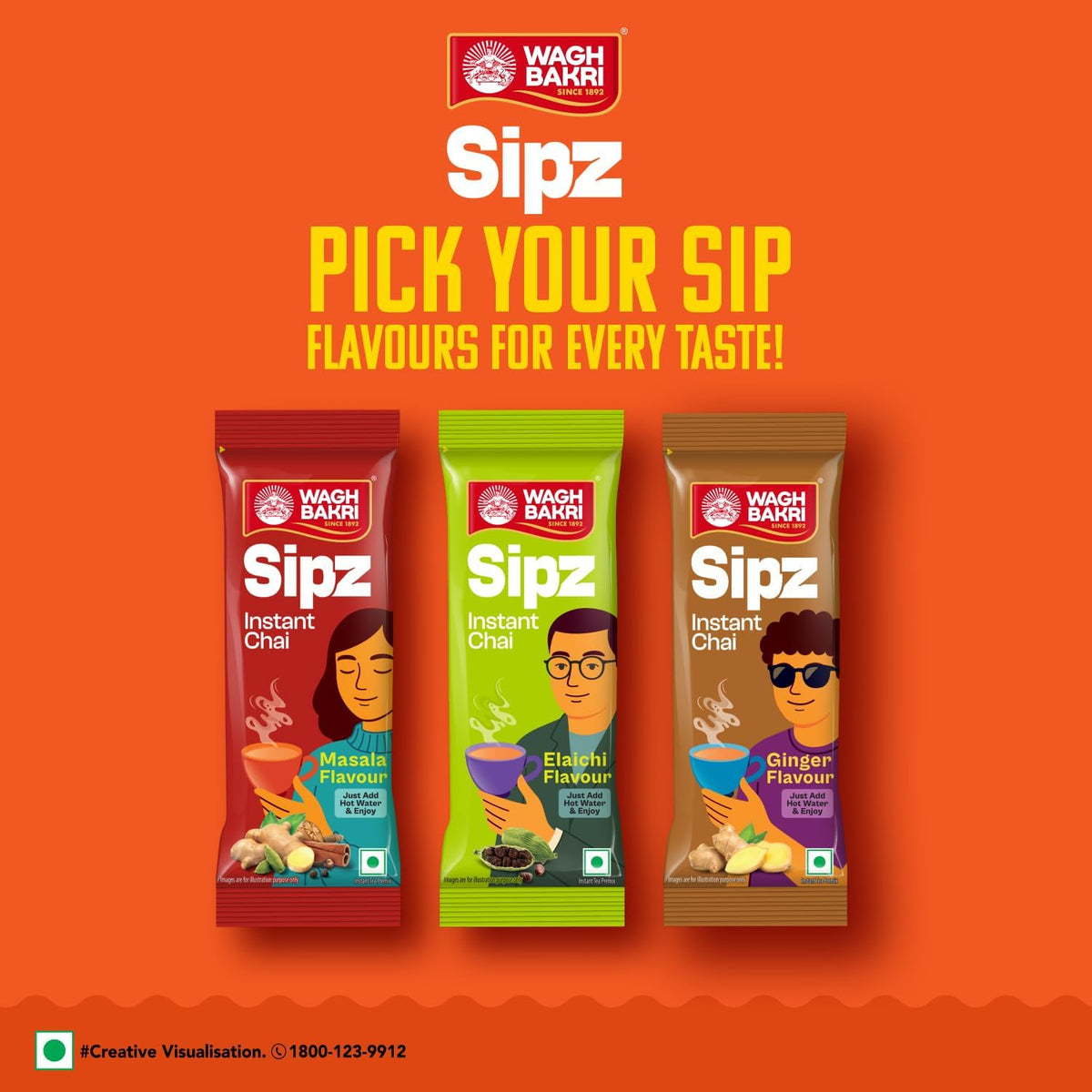 Wagh Bakri Elaichi Instant Tea Premix 80G