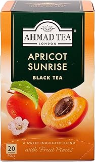 Ahmad Tea Apricot Sunrise Black Tea, 20 Count, Pack of 6