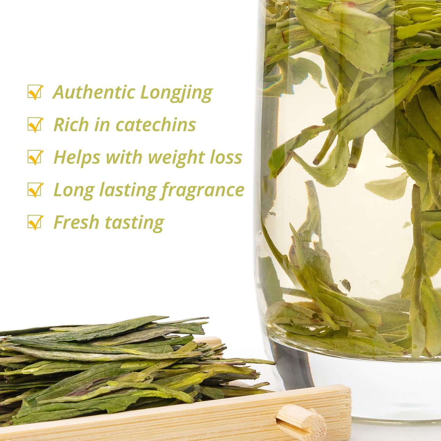 Oriarm Chinese Longjing Green Tea Loose Leaf - West Lake Dragon Well Tea 2025 Pre-Rain (Yuqian) Harvest- 250g Resealable Bag for Freshness Preservation