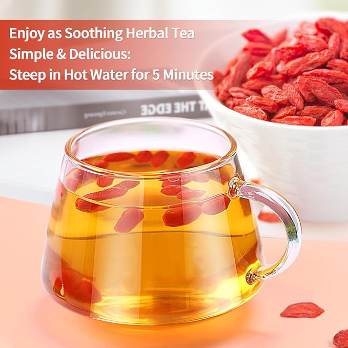 ANTAKUBU Goji Berries 160g(5.64OZ),100% Natural Wolfberry for Making Goji berry tea,Beverages,Oatmeal and Snacks,No Additives Dried Goji Berries,Fiber,Vegan,Kosher,Gluten Free