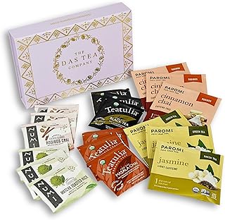 Tea Sampler Gift Set - Productivity Pack - 18 Assorted Organic Tea Bags - Supports Focus, Energy, Concentration, and Overall Wellness - Black, Chai, Matcha, Green, and More - Best Holiday Gifts 2024