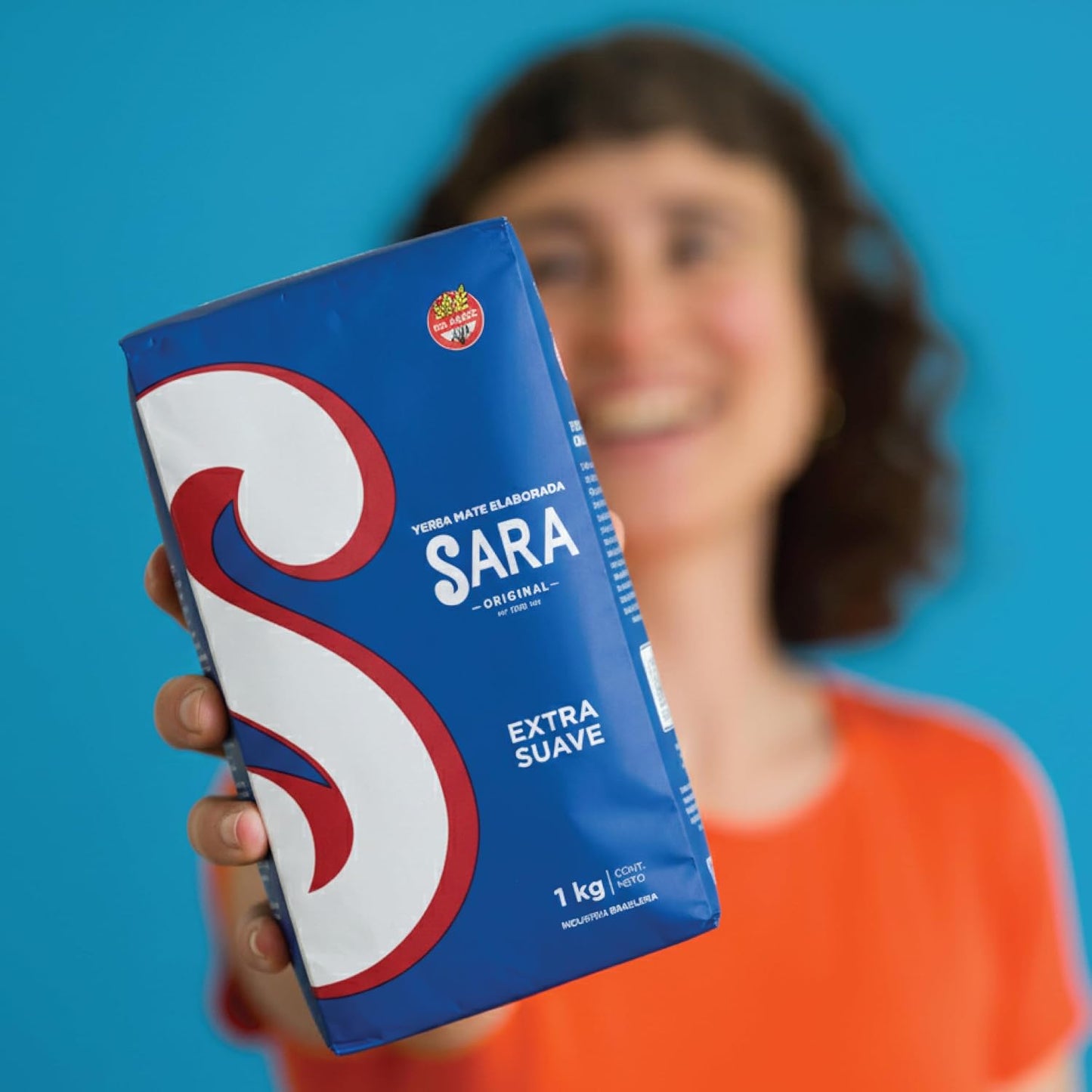SARA Yerba Mate Extra Smooth - Uruguayan Yerba Mate Tea - Ground Leaf Mate - Rich &amp; Balanced Flavor - Yerba Mate Sara Extra Suave Azul 2-Pack (2kg - 4.4lbs total)