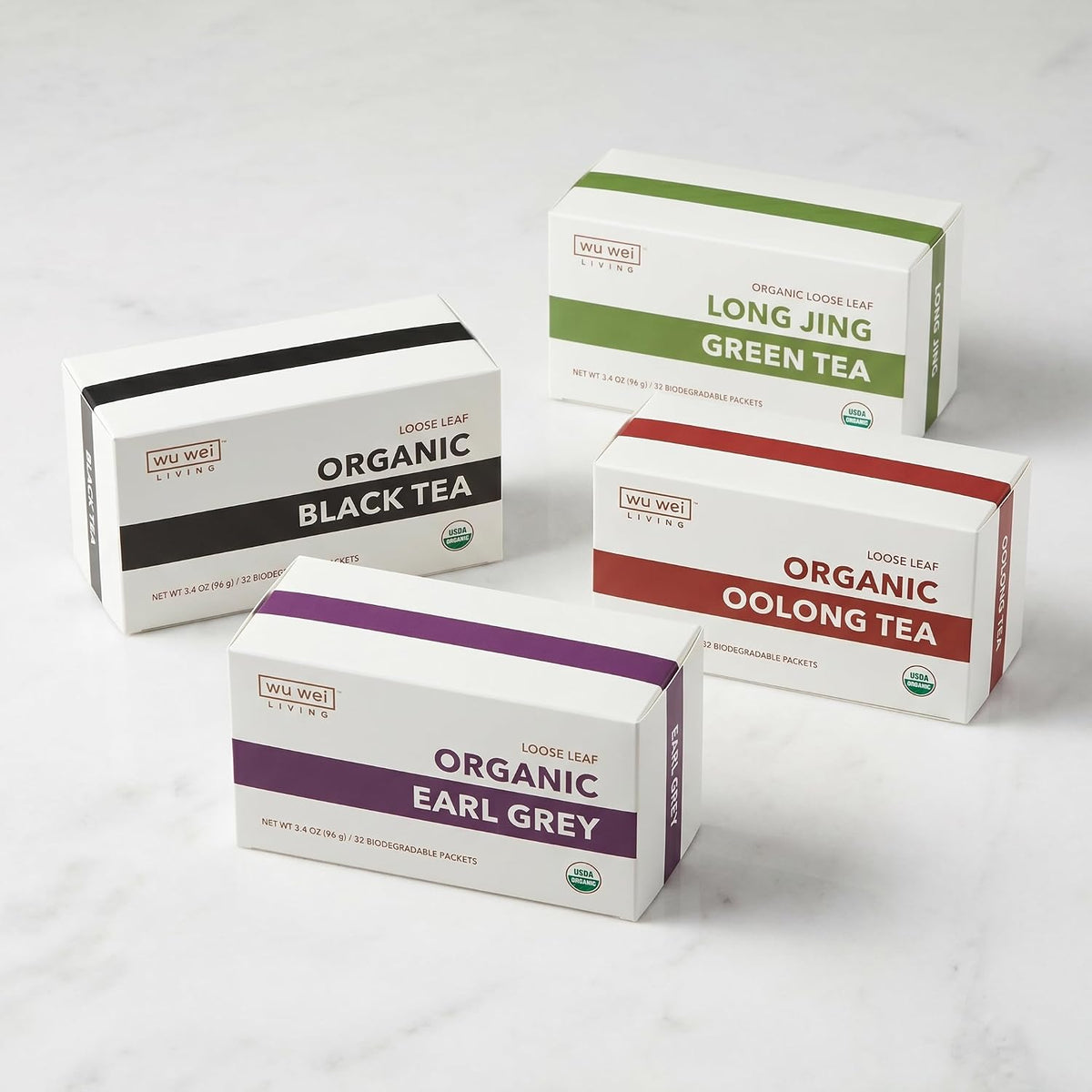 Organic Earl Grey Loose Leaf Tea, USDA Organic Certified, Citrusy and Floral, Single Serve Loose Leaf Tea (32-Pack), Limited Small Batch, Single Origin, Whole Leaf Tea,