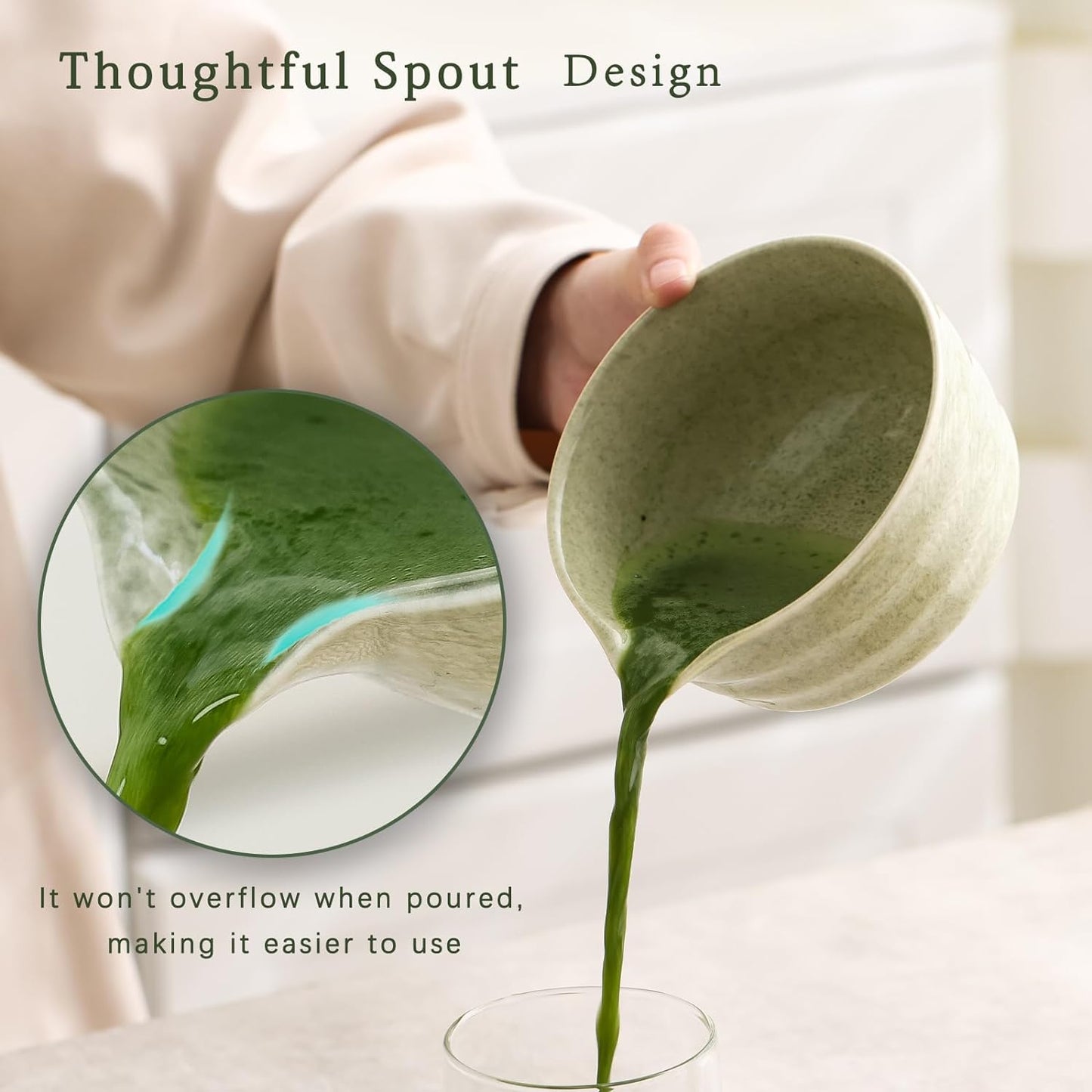 Ochcahser Matcha Whisk Set, Complete Japanese Matcha Kit for beginner | 10 Pcs Ceramic Matcha Set - Matcha Bowl with Spout and Coaster, Matcha Whisk and Holder, Sifter, Scoop, Spoon, Cleaning Brush