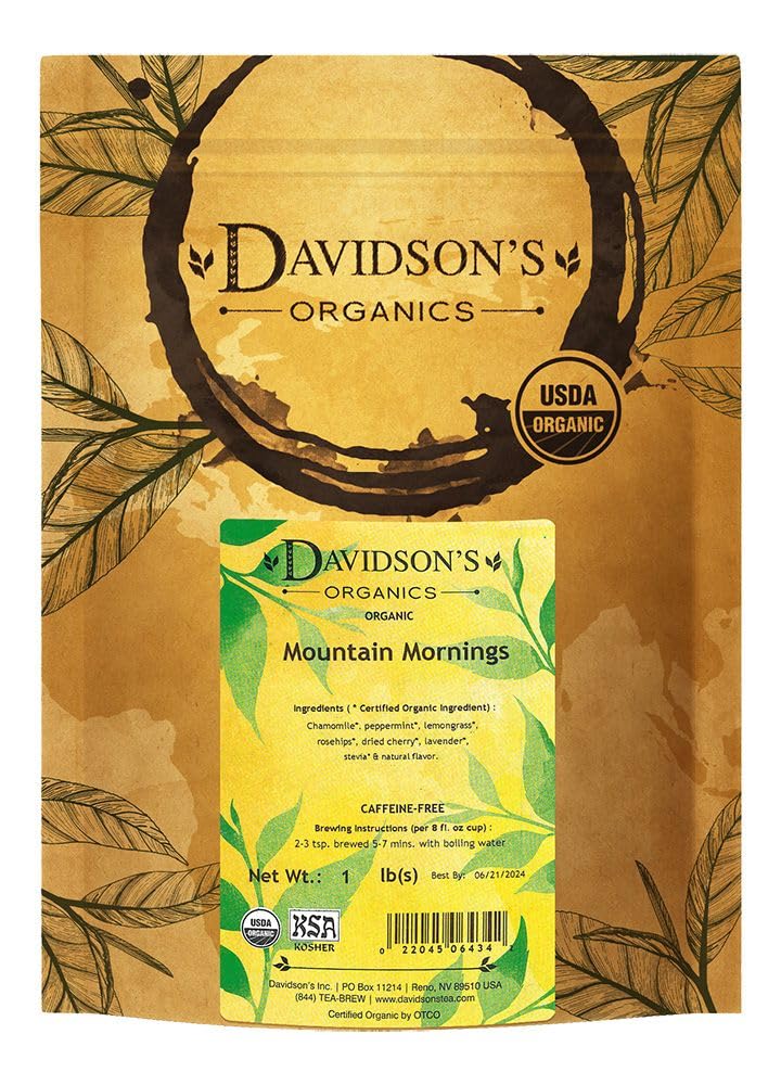 Davidson's Organics, Mountain Mornings, Loose Leaf Tea, 16-Ounce Bag