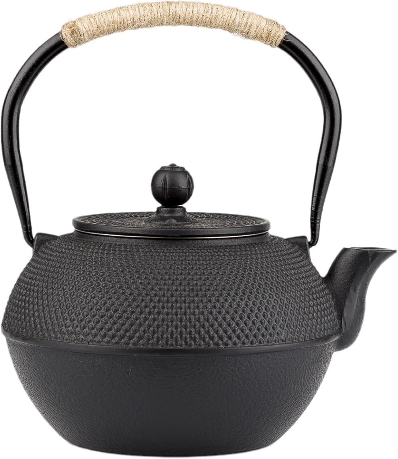 40oz Cast Iron Tea Kettle for Stovetop, Black Teapot with Infuser | Tea Pot with Strainer for Loose Tea, Small and Heavy, Japanese Tetsubin, Enameled Interior, Suitable for Induction Cooker